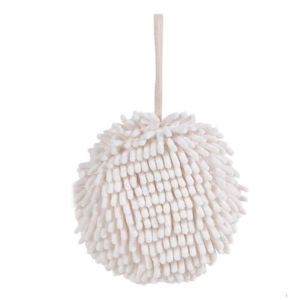 Hand Dry Hanging Towel Rag Ball Chenille Super Absorbent For Home Bathroom Kitchen AT