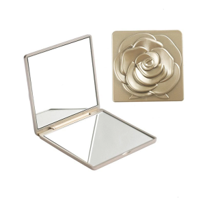 Double Sided Travel Cosmetic Mirror With Thin Plastic Frame And Professional Mirror Surfaces