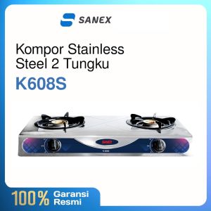 Sanex Kompor Gas Stainless Steel K-608S 2 Tungku