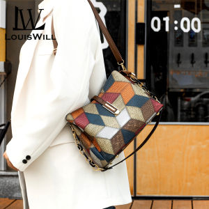 LouisWill Womens Bag Shoulder Bag Cross-body Bag Handbag Messenger Bag Bohemian Style Bag Splicing Contrast Colors Design Multifunctional Large Capacity Bag Adjustable Shoulder Straps