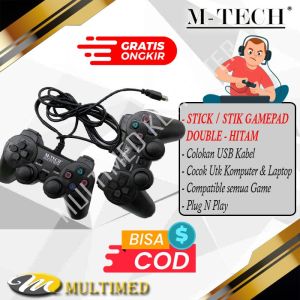 STICK STIK GAMEPAD DOUBLE BLACK / TRANSPARANT M-Tech USB