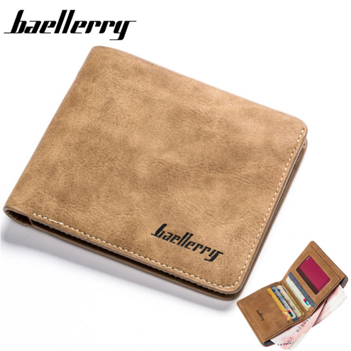 Baellerry 2022 new Men's Wallet High Quality Thin Men Retro Matte Pu