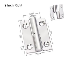 AKZDXE 1Pcs 1.5/2/2.5/3/4 Inch Detachable Hinge Window Accessories 304 Stainless Steel Removable Hinge Durable Slip Joint Door Hinges Window Door Cabinet Cupboard