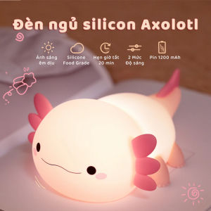 ⚡Miễn Phí Vận Chuyển⚡Đèn ngủ silicon Axolotl khủng long 6 sừng - Quà tặng sinh nhật - Pin sạc 1200 mAh - Điều chỉnh độ sáng