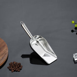 Justliving 304 thép không gỉ thực phẩm xẻng đá viên Scoop Xẻng muỗng tiện ích nhà bếp muỗng Bar Ice scooper cho tủ đông Máy Làm Đá-Hoàn hảo cho bột/ngũ cốc/lá trà/bỏng ngô và nhiều hơn nữa