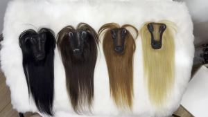 Hair Toppers for Women Real Human Hair 3D Cover Human Topper with Bangs Wispy Bangs Extensions Clip in Bangs for Daily Wear Chocolate Brown