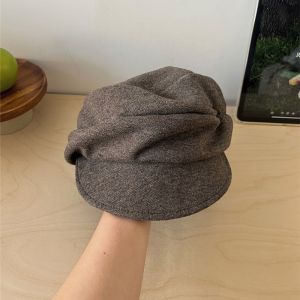 WININ Retro Winter Berets Hat Japanese Warm French Artist Hat Fashion Soft Octagonal Hat Lady