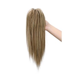 HUNIU Tổng hợp Tóc giả đuôi ngựa ngắn thẳng Kẹp tóc dạng kẹp 14 inch Tóc giả đuôi ngựa thẳng Phụ kiện tóc Tự nhiên Tóc giả đuôi ngựa dành cho phụ nữ