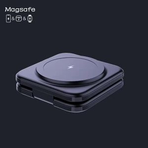 100W Từ Sạc Không Dây 3 Trong 1 Nhanh Chóng Sạc Trạm Có Thể Gập Lại Điện Thoại Chủ Đứng Cho 14 13 12 Apple Đồng Hồ