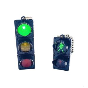 2pcs Set Fun And Eye Catching Traffic Light Keychain Backpack Pendant Creative Designs Pendant for Key Enthusiasts