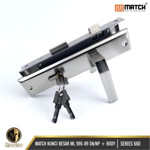 Set Handle Kunci Pintu Besar 25cm Murah Match Handel ML 995-89