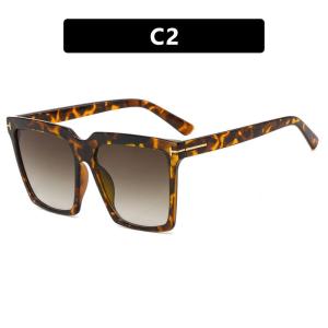 JN IMPRESSION Kính râm khung lớn hình chữ T mới của phụ nữ Châu Âu và xu hướng Mỹ Kính râm chống tia cực tím cá tính