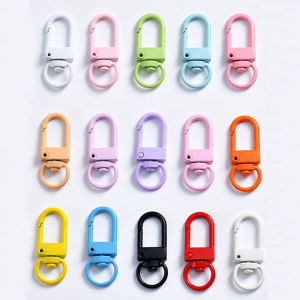 10Pcs/Lot Colorful Alloy Snap Lobster Findings for DlY Key Chain Necklace Clasp Hooks Keychain Bracelet Supplies Wholesale YSL302026