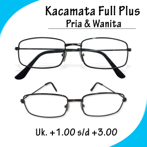 Kacamata Frame Metal Besi Lensa Plus Rabun Dekat Di Bagian Hidung Ada Nosepad Ukuran Tersedia +1.00 sampai +3.00 Cocok UntuK pria wanita - PLUS GAYA VINTAGE RETRO