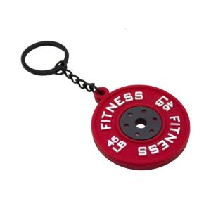 Sporty Kettlebell Keychain Lightweight Rubber Keyring 45lb Weight Text 5 Bright Colors Pendant For Workout Lovers