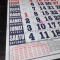 Kalender 2025 Jumbo ukuran 42X60 cm Angka Lengkap. 