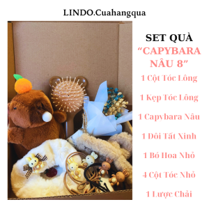 Set Quà Sinh Nhật LINDO Set Quà Capybara cute Quà tặng 14/2 8/3 20/10 Các Dịp Đặc Biệt