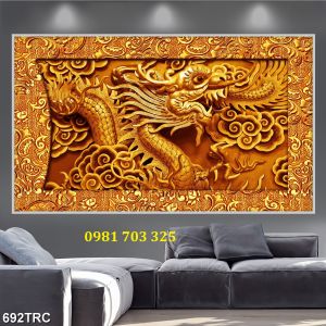 Tranh gạch 3d rồng phượng