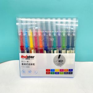 12colors 0.5mm Liquid Ink large capacity Fade-Resistant Gel Pen Sign Pen