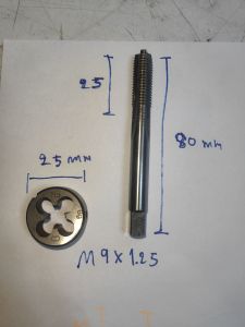 SC09 ชุดต๊าปเกลียวละเอียด สำหรับซ่อมเกลียวน็อตรถยนต์ M6-M12 *** เลือกก่นอซื้อ