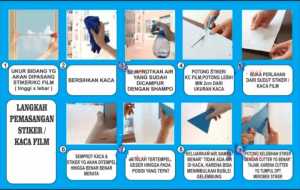 stiker aquarium/ stiker background aquarium putih hitam biru dof glossy mengkilap