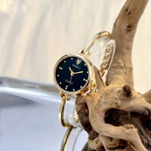 WININ Open Design Pearl Watch Adjustable Square-shaped Dial Bracelet Watch  Luxury Ladies Watch for Women