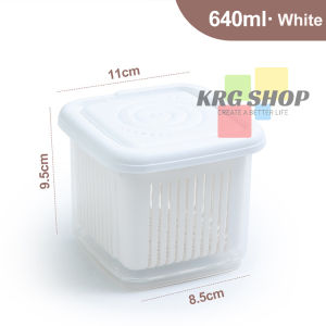 Japanese Kitchen Refrigerator Storage Box with Lid Keep Fresh Fruits Vegetables Drain Storage Boxes Organizer