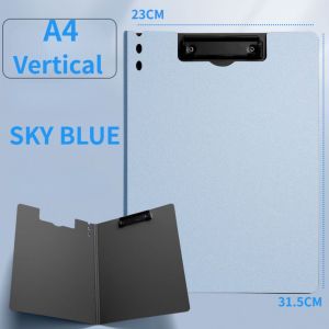 Clipboard A4/Long Folder With Cover 2 Metal Clips Document Organizers File Folder School Office Supplies