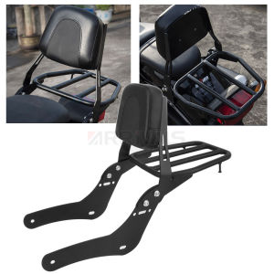 Motorcycle Rear Passenger Sissy Bar Luggage Rack Backrest W/ Leather Pad For Honda Rebel CMX300 CMX500 CMX 300 500 2017-2021