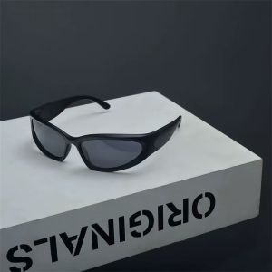 sunglasses แว่นกันแดดแฟชั่น แว่นไซเบอร์พังค์  Y2K แว่นตาสไตล์ฮิปฮอปแบบลำลอง