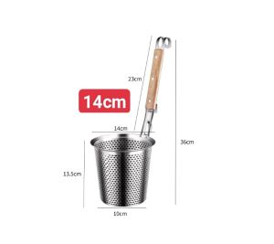 Vợt Trụng Phở Bún INOX 304 ĐÚC LOẠI DÀY CAO CẤP Tay Cầm Gỗ Chống Nóng Trụng Hủ Tiếu Mì Bánh Canh Chiên Rau Củ Chưa Có Đánh Giá 0 Đã Bán