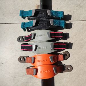 [CHÍNH HÃNG LỖI CẮT] Dép crocs echo đỏ EDo lỗi cắt nhẹ đã xử lý che lỗi bằng sticker phiên bản quai dù