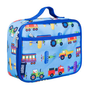 Wildkin Olive Kids Trains Planes & Trucks Boys Insulated Lunch Box Bag