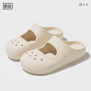 Free Shipping 2026 New Summer Fashion Outdoor Beach Sandals For Women Featuring A Hollowed-Out Design Thick Soles And A Half-Slipper Style