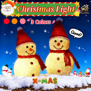 Christmas Snowman Light LED Solar Fairy Light Xmas Garden Decor Outdoor Waterproof Ground Stake Lamp