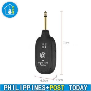 Guitar Wireless System Transmitter Receiver Built-in Rechargeable Wireless Guitar Transmitter Bass