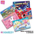Buku Gambar A4 Squeezy 6 Lembar 12 Lembar Murah / Drawing Book / Buku Menggambar. 