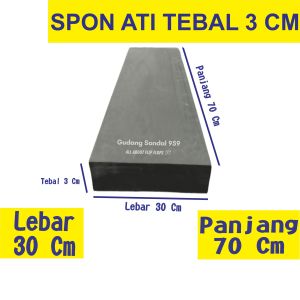 SPON ATI / BUSA ATI / SPON EVA TEBAL 3 CM WARNA HITAM UKURAN 30 X 70 CM UNTUK BANTALAN AMPLAS TARGET PANAHAN DAN KERAJINAN PERAHU KARET DLL