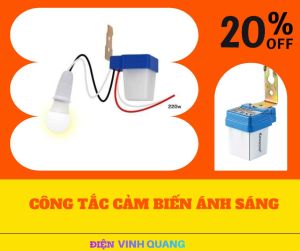 Công Tắc Cảm Ứng Ánh Sáng Kawasan AT 66 Tự Động Tắt Mỡ Khi Trời Sáng Tối - Điện Vinh Quang