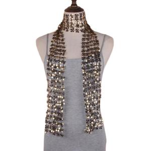 Sparkling Choker Sequins Collar for Women Wide Collar Blingbling Sequins Neck Tie Scarf Party Evening Costume