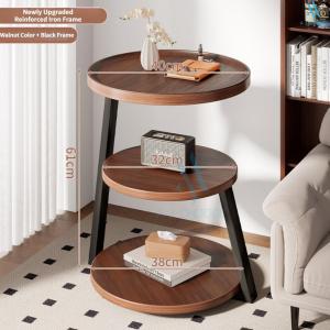 [SG Stock]Modern 3-Tier Round Side Table Open Shelf End Table for Small Spaces & Home Decor