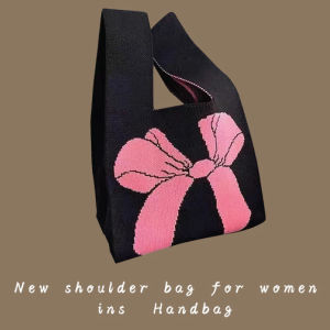New Elegant Knitted Bear Pattern Tote Bag for Women