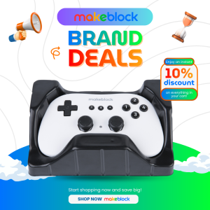 Makeblock Bluetooth Controller V1 (10 Languages) | Joystick Console STEM Educational Toys for Kids mBot2 Add-on Accessories STEM