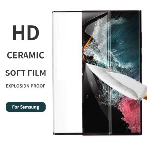 Miếng bảo vệ màn hình S cho Samsung Galaxy S24 23 22 21 siêu S8 S9 S10 S20 cộng với Lưu ý 8 9 10 20 Cộng với HD linh hoạt gốm Miếng dán màn hình kính cường lực miếng bảo vệ màn hình