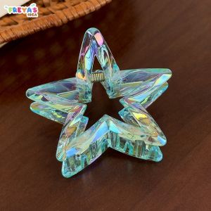 FR-C1402 Jepit Rambut Wanita Hair Claw Bintang / Jedai Medium Bintang Glossy Crystal Aksesoris