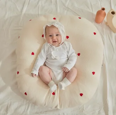 [RototoBebe] Anti-Regurgitation Baby Lounger (Optional Bag) ● Anti-reflux Infant Cushion with Removable Cover ● Rototo Cushion ● Nursing Pillow ● Prevent Milk Acid Reflux ● Tummy Time ● Soft Big Cushion for Baby Toddler ● Rototo Bebe Baby Mat Bed