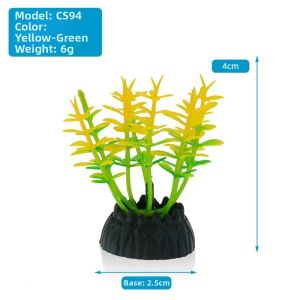 COMEMECO Height Range 4-8cm Artificial Aquarium Plant Plastic Low Grass Aquarium Decoration Fashion Mini Simulation Water Weeds Ornament Fish Tank Grass Flower Decoration Accessories