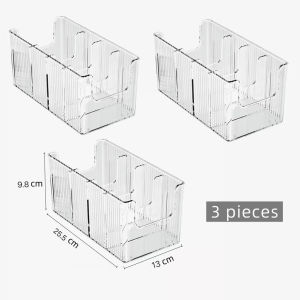 วางซ้อนกันได้ กล่องใส กล่อง กล่องเก็บแผ่นมาส์กหน้า ตะกร้าแบ่งช่อง ใช้เก็บของทั่วไป Cutie world