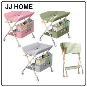 【JJ HOME】Baby Care Changing Table with Wheels / Multifunction Adjustable Height Diaper Changing Station