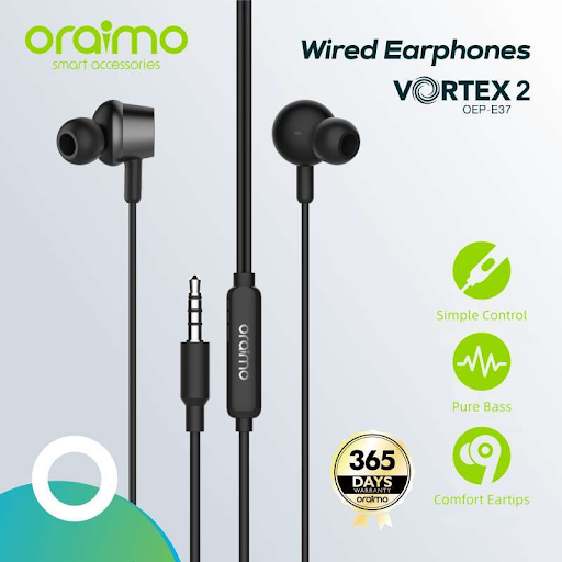 Oraimo Headset Kabel In-Ear Earphone Handsfree with Mic OEP